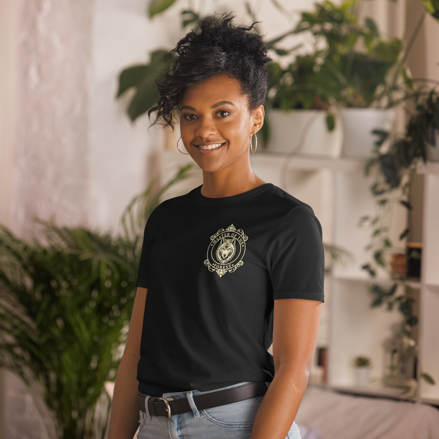 Playera Lobo Estilo Icono Mujer Perfil