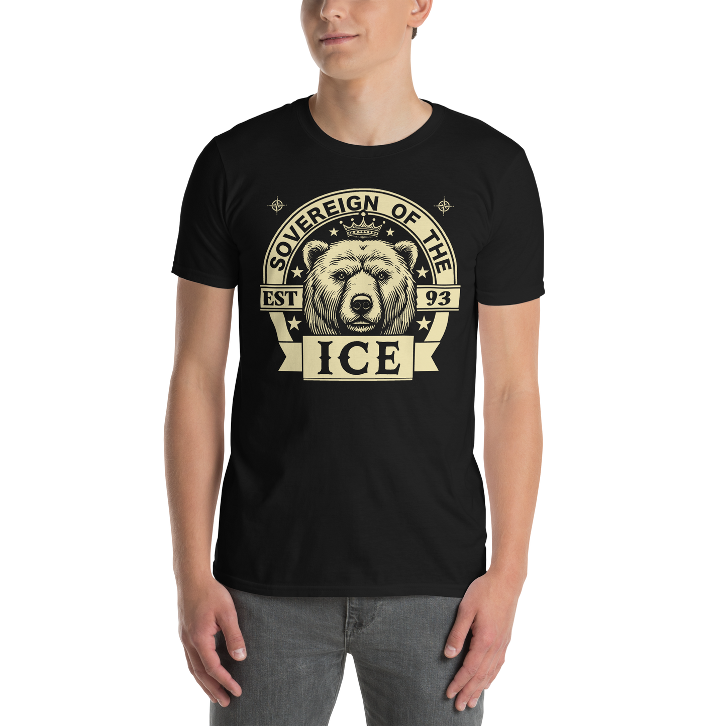 Playera Oso Estilo Completo Hombre Frente