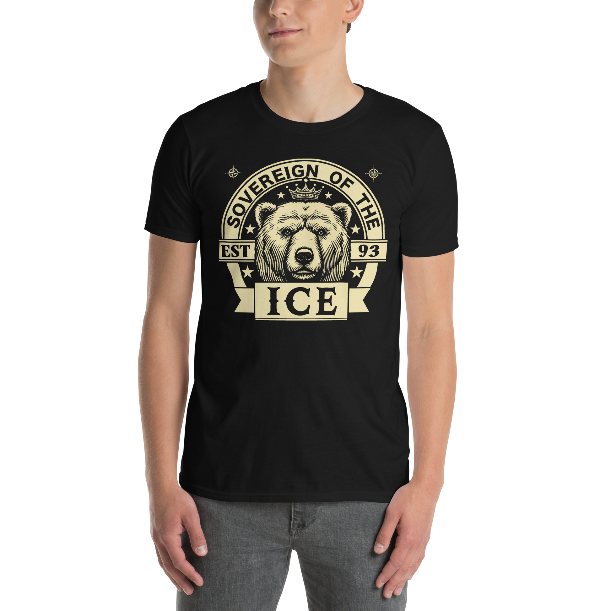 Playera Oso Estilo Completo Hombre Frente